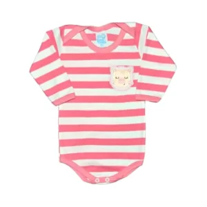 Body Listrado Bordado Longo