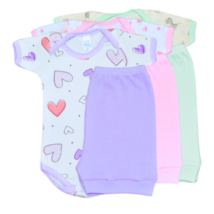 Conjunto Body Estampado CM Curto / Short Liso