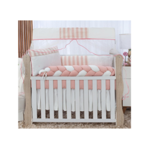 Kit Berço Meia Trança Ternure Rosé (10 Peças)