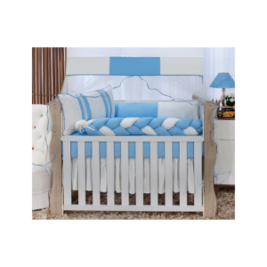 Kit Berço Meia Trança Fiorence Azul   (10 Peças)
