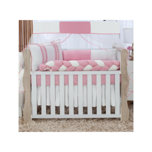 Kit Berço Meia Trança Florence Rosé  (10 Peças)
