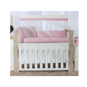 Kit Berço Super Luxo Relux Rosé (10 peças)