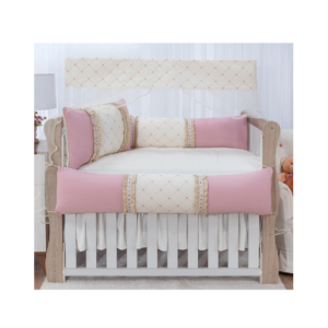 Kit Berço Super Luxo Mosaico Rosé (10 peças)
