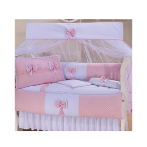 Kit Berço Super Luxo Gold Rosé (10 Peças)
