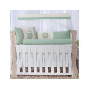 Kit Berço Super Luxo Puff Verde Menta  (10 peças)