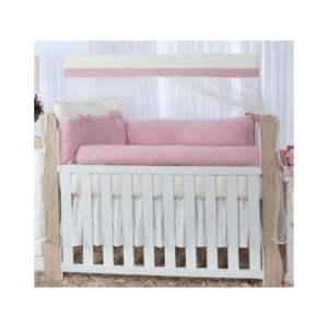 Kit Berço Super Luxo Pérola Rosé (10 peças)